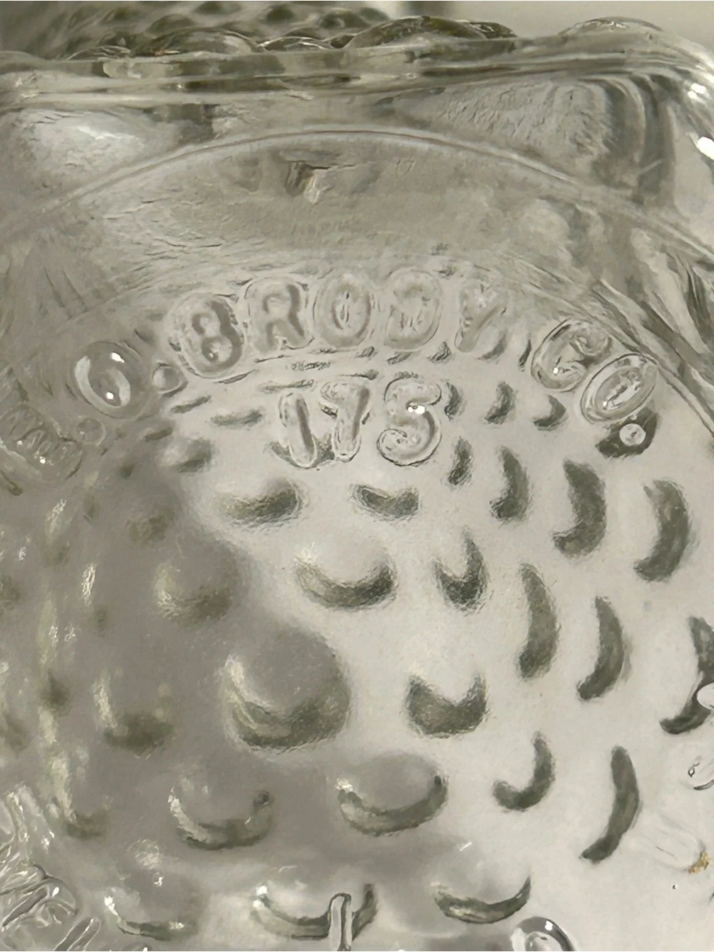 Vintage EO Brody Clear Glass Hobnail Bud Vase LOT Set of 2 Mid Century 6